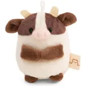 Nici knuffel koe Moona met milkshake 8cm pluche cadeau roze.