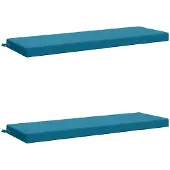 vidaXL Bankkussens SOEST 2 st 100% Polyester Lichtblauw