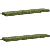 vidaXL Bankkussens SOEST 2 st 100% Polyester Blad Design