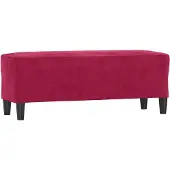 vidaXL Bankje 100x35x41 cm fluweel wijnrood
