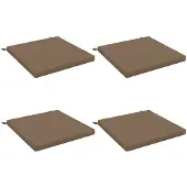 vidaXL Zitkussens SOEST 4 st 100% Polyester Taupe 80 x 80 x 5 cm
