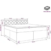 vidaXL Boxspringbed met matras Donkerblauw 140 x 190 cm Fluweel