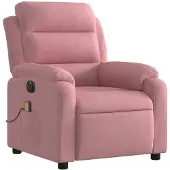 vidaXL Massagestoel elektrisch verstelbaar fluweel roze