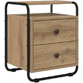 vidaXL Nachtkastje Artisanaal eiken Bewerkt hout