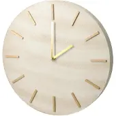 Koopmann Klok mdf marmer look Ø30cm beige/goud beige MDF Klok