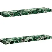 vidaXL 2-delige Bankkussens VUGHT 2 st 100% Polyester Bladpatroon
