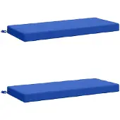 vidaXL Bankkussens SOEST 2 st 100% Polyester Koninklijk Blauw