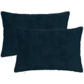 vidaXL Kussensloop 2 st HEERLEN Marineblauw 50 x 70 cm