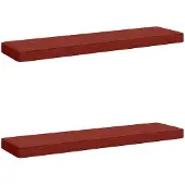 vidaXL 2-delige Bankkussens VUGHT 2 st 100% Polyester Rood