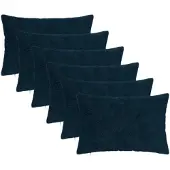 vidaXL Kussensloop 6 st HEERLEN Marineblauw 50 x 75 cm