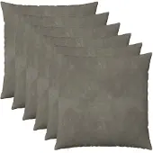 vidaXL Kussensloop 6 st HEERLEN Lichtgrijs 65 x 65 cm fluweel