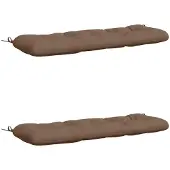 vidaXL Bankkussens VIANEN 2 st 100% Polyester Taupe 120 x 40 x 12 cm
