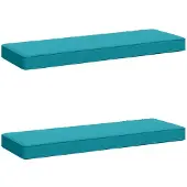 vidaXL 2-delige Bankkussens VUGHT 2 st 100% Polyester Turquoise