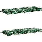 vidaXL Bankkussens SOEST 2 st 100% Polyester Bladpatroon