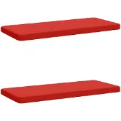 vidaXL 2-delige Bankkussens VUGHT 2 st 100% Polyester Rood