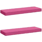 vidaXL 2-delige Bankkussens VUGHT 2 st 100% Polyester Roze