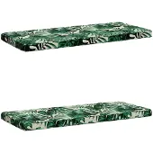 vidaXL 2-delige Bankkussens VUGHT 2 st 100% Polyester Bladpatroon