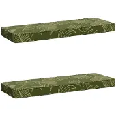 vidaXL 2-delige Bankkussens VUGHT 2 st 100% Polyester Blad Design