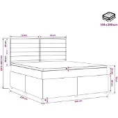vidaXL Boxspringbed met matras Lichtgrijs 140 x 200 cm Stof