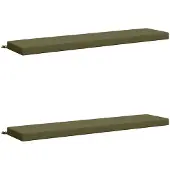 vidaXL Bankkussens SOEST 2 st 100% Polyester Olijfgroen
