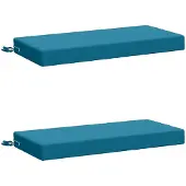 vidaXL Bankkussens SOEST 2 st 100% Polyester Lichtblauw 60 x 40 x 8 cm