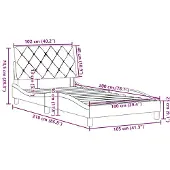 vidaXL Bedframe zonder matras 100x200 cm stof blauw