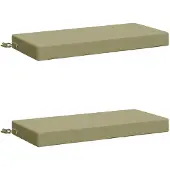vidaXL Bankkussens SOEST 2 st 100% Polyester Lichtgroen 80 x 40 x 8 cm