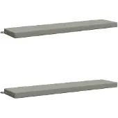 vidaXL Bankkussens SOEST 2 st 100% Polyester Grijs 200 x 40 x 8 cm