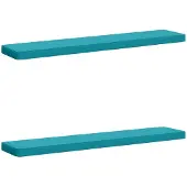vidaXL 2-delige Bankkussens VUGHT 2 st 100% Polyester Turquoise