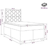 vidaXL Boxspringbed met matras Lichtgrijs 120 x 190 cm Fluweel
