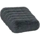 vidaXL Kussen 6 st HEERLEN Antraciet Ø 15 x 40 cm PV Fleece