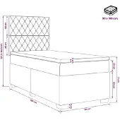 vidaXL Boxspringbed met matras Zwart 90 x 190 cm Fluweel