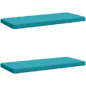 vidaXL 2-delige Bankkussens VUGHT 2 st 100% Polyester Turquoise
