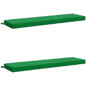 vidaXL Bankkussens SOEST 2 st 100% Polyester Groen 160 x 40 x 8 cm