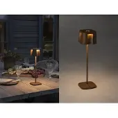 Gnosjö Konstsmide Tafellamp buiten | Nice | 2700-3000K | IP54 | 2.5W | Roestbruin |