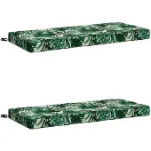 vidaXL Bankkussens SOEST 2 st 100% Polyester Bladpatroon