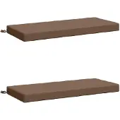 vidaXL Bankkussens SOEST 2 st 100% Polyester Taupe 110 x 50 x 8 cm