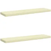 vidaXL 2-delige Bankkussens VUGHT 2 st 100% Polyester Crèmekleurig
