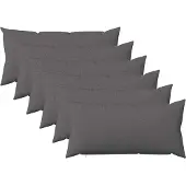 vidaXL Kussensloop 6 st HEERLEN Lichtgrijs 40 x 70 cm Stof