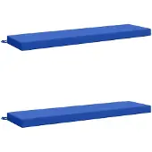 vidaXL Bankkussens SOEST 2 st 100% Polyester Koninklijk Blauw