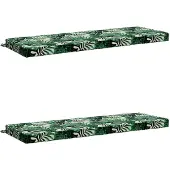 vidaXL Bankkussens SOEST 2 st 100% Polyester Bladpatroon