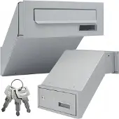Handmet Verstelbare Inbouw Postkast - 26-42 cm - Zilver