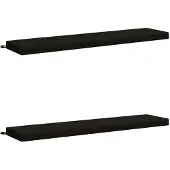 vidaXL Bankkussens SOEST 2 st 100% Polyester Zwart 170 x 40 x 8 cm