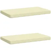 vidaXL 2-delige Bankkussens VUGHT 2 st 100% Polyester Crèmekleurig