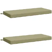 vidaXL Bankkussens SOEST 2 st 100% Polyester Lichtgroen