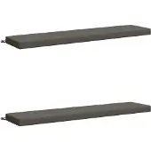 vidaXL Bankkussens SOEST 2 st 100% Polyester Grijs 200 x 40 x 8 cm