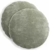 vidaXL Kussensloop 2 st HEERLEN Groen Diam. 60 cm Chenille Stof