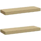 vidaXL 2-delige Bankkussens VUGHT 2 st 100% Polyester Beige