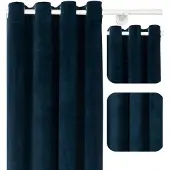Voppi Velours Gordijn 140x250cm Nachtblauw - Verduisterend & Stijlvol