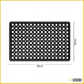 Korbi Gevulde Rubberen Deurmat 60x90cm - Antislip en Weerbestendig